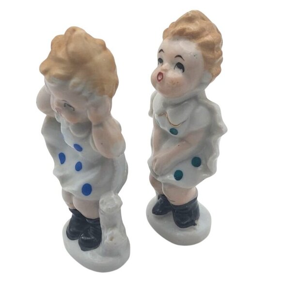 Windy Day Marilyn Monroe Style Porcelain Figurines Japan Set of 2 Vintage MCM - Picture 4 of 10